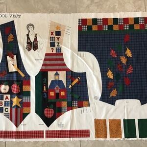 Colorful Patchwork Vest Fabric Panel
